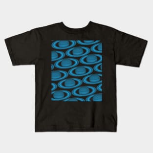 Minimalistic Saturnal Glitch Pattern, aka Invasion of Flatland Kids T-Shirt